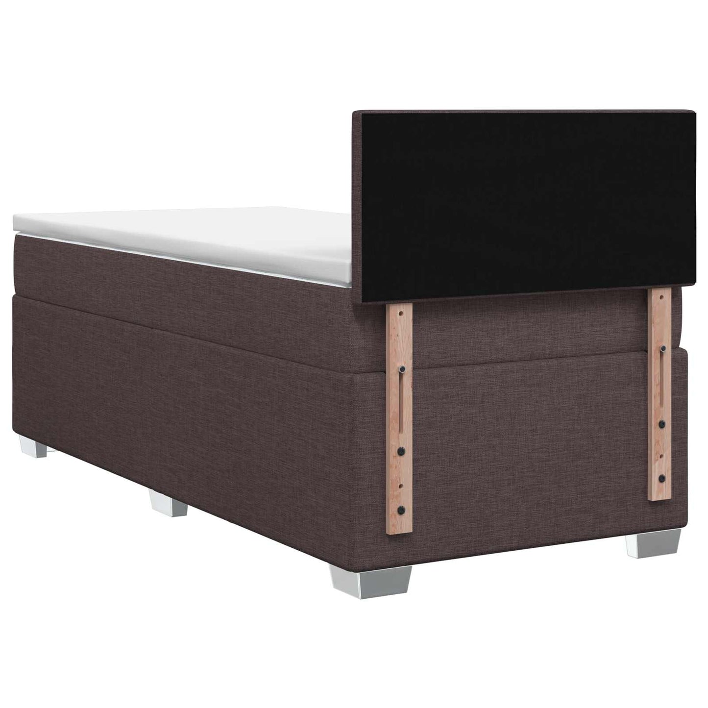 Boxspringbed met matras Donkerbruin 90 x 190 cm Stof