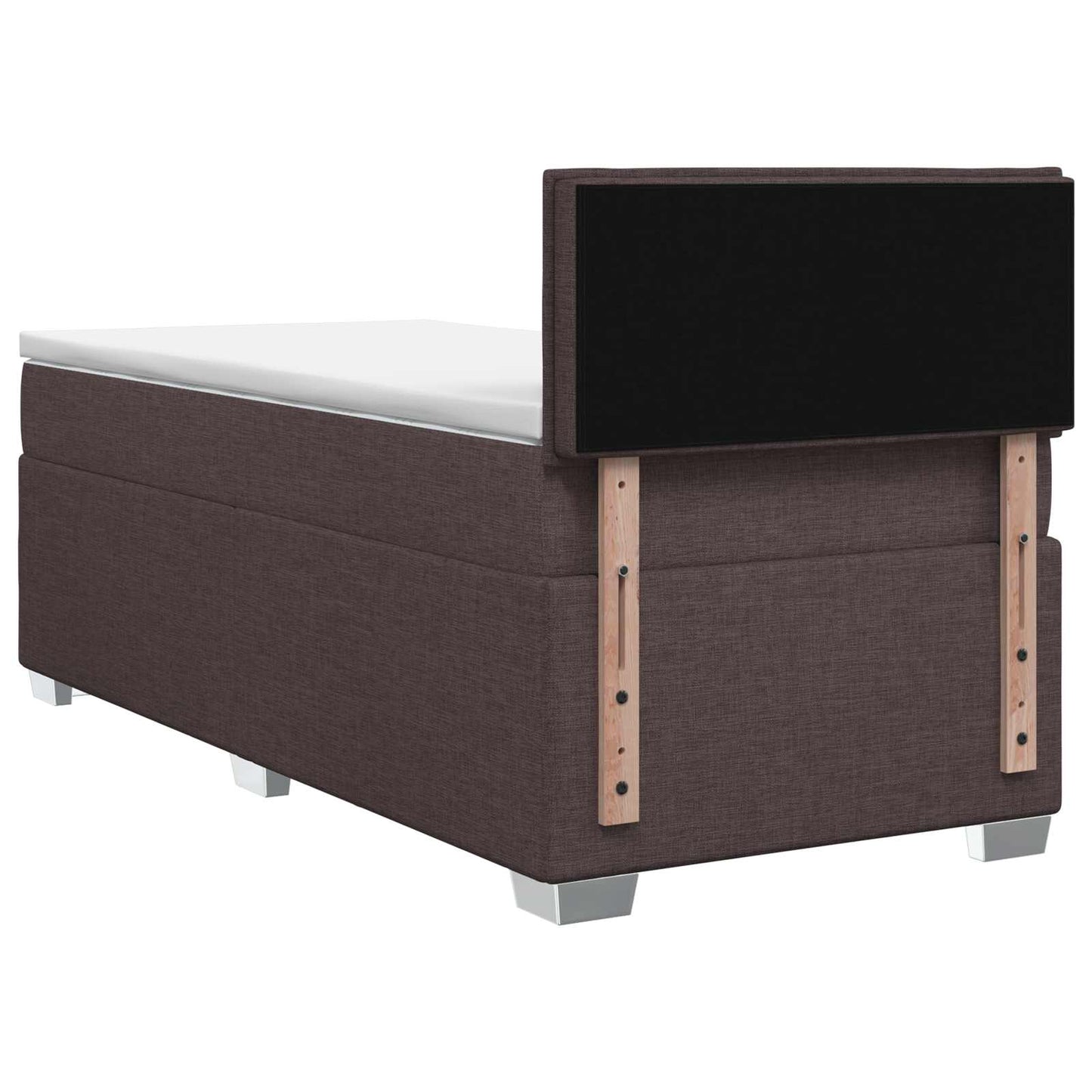 Boxspringbed met matras Donkerbruin 90 x 190 cm Stof