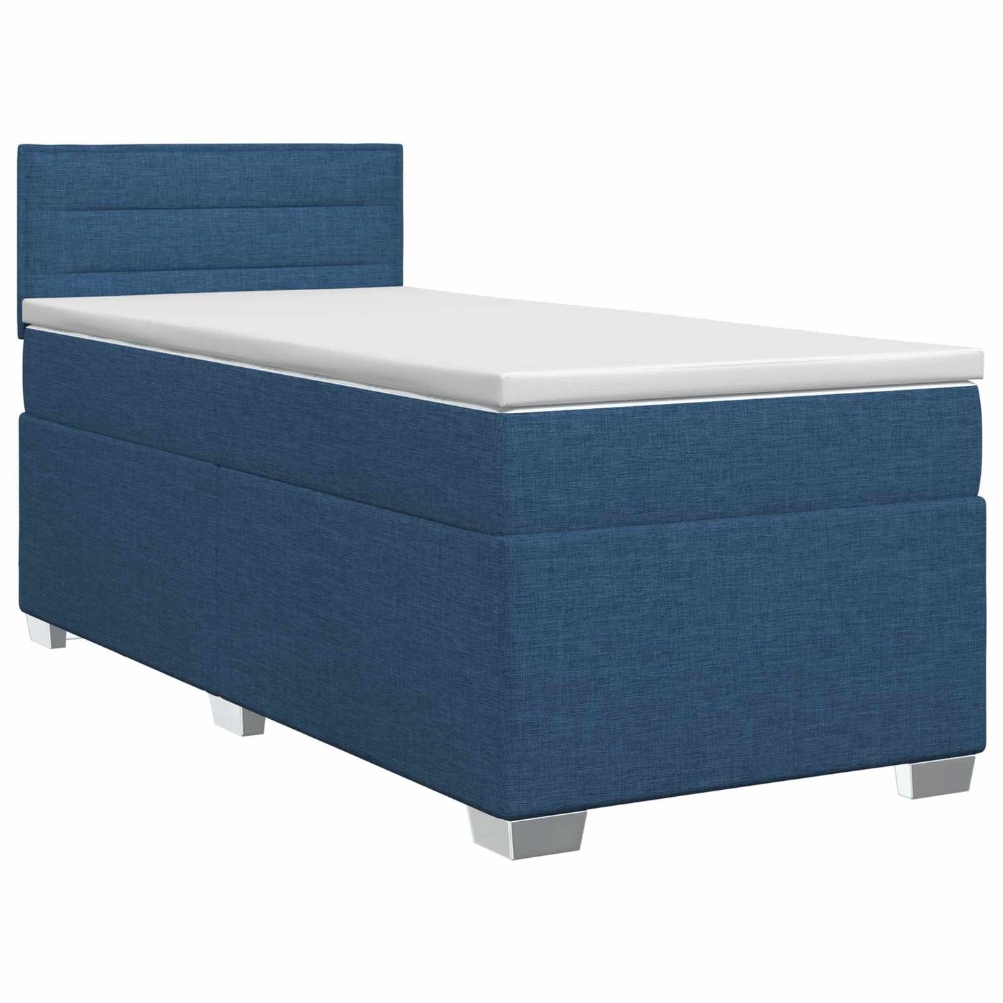 Boxspringbed met matras met hoofdeinde Blauw 90 x 200 cm Stof