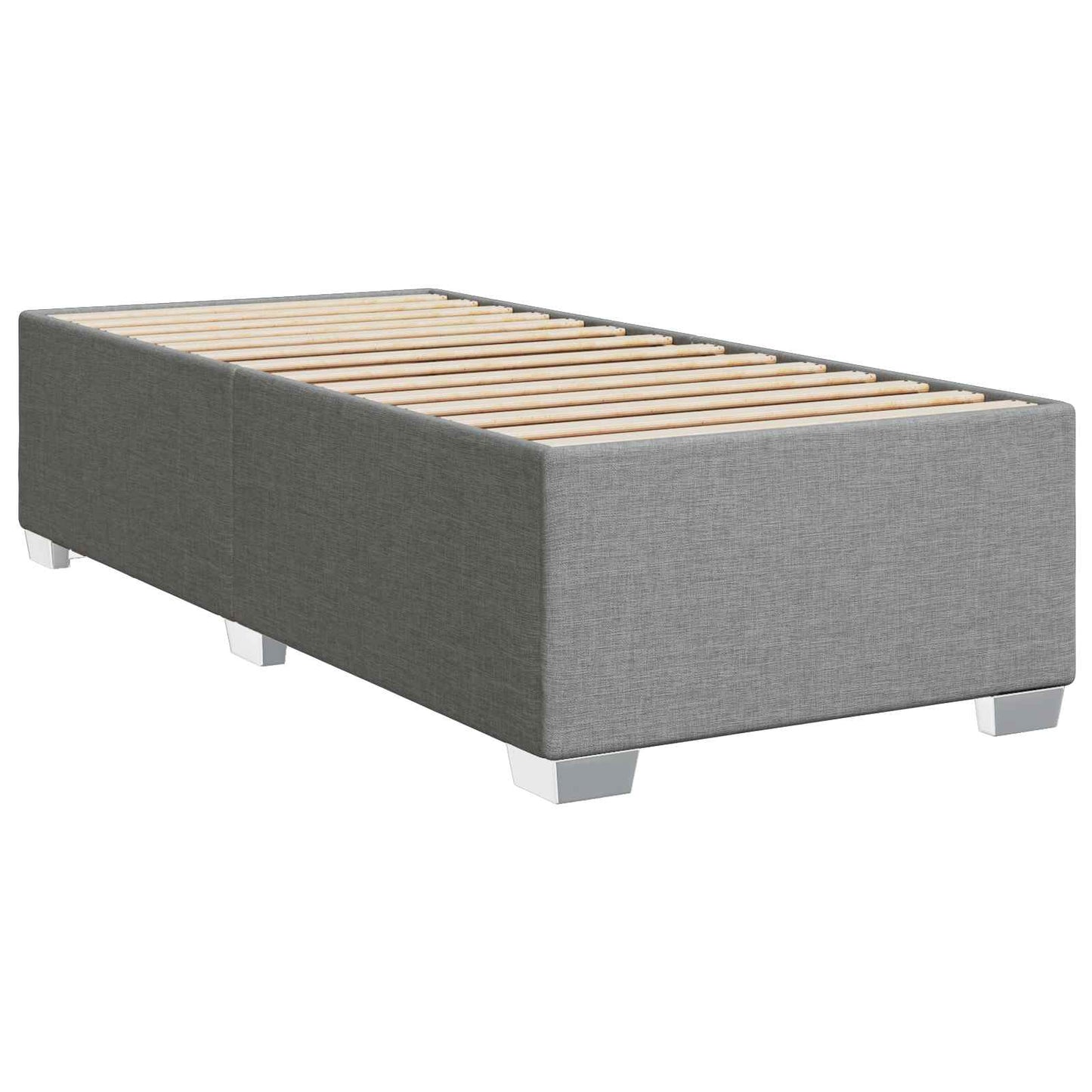 Boxspringbed met matras Lichtgrijs 90 x 200 cm Stof