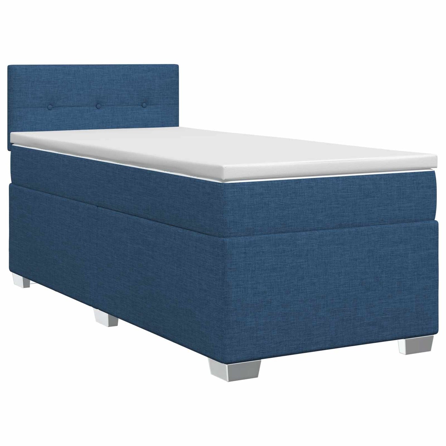 Boxspringbed met matras met hoofdeinde Blauw 90 x 200 cm Stof
