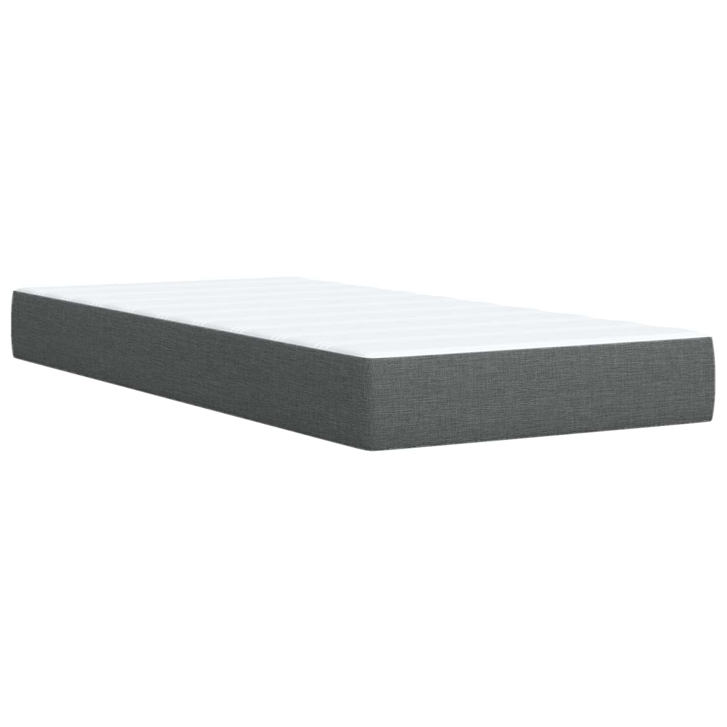 Boxspringbed met matras Donkergrijs 100 x 200 cm Stof