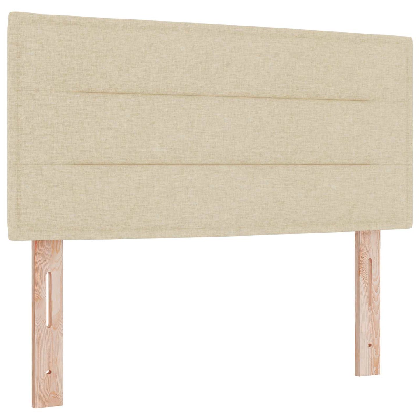 Boxspringbed met matras Crèmekleurig 100 x 200 cm Stof