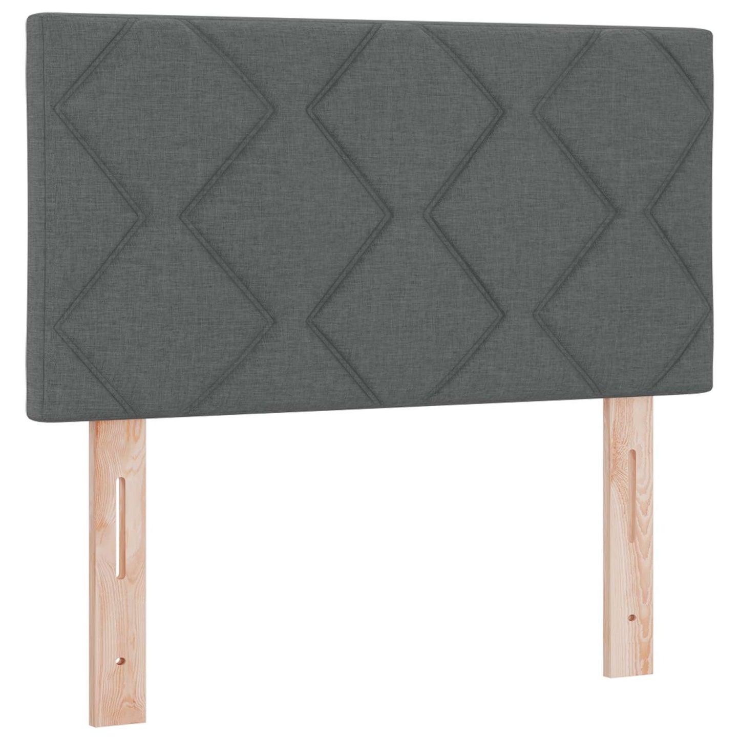 Boxspringbed met matras Donkergrijs 100 x 200 cm Stof
