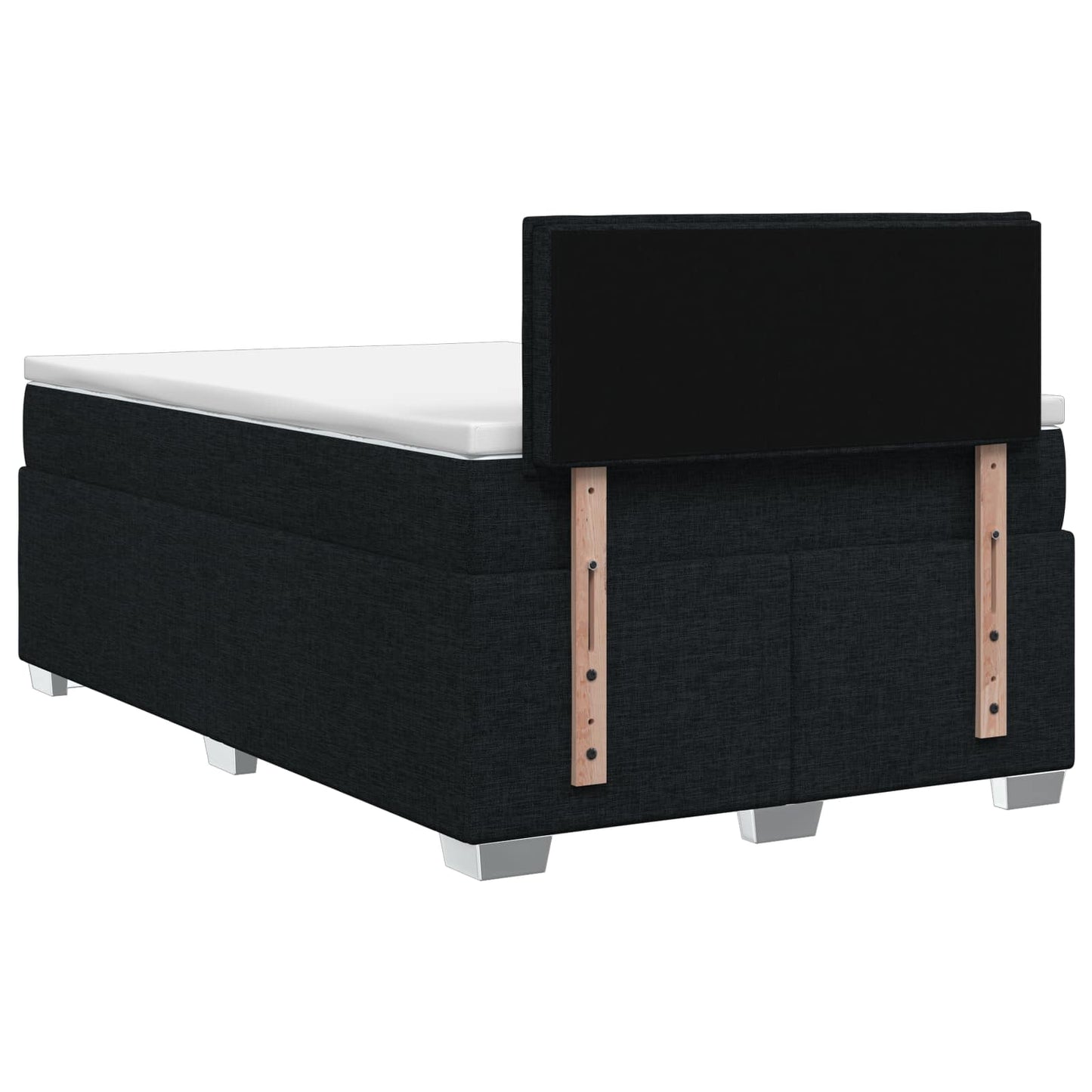 Boxspringbed met matras met hoofdeinde Zwart 120 x 190 cm Stof is nu te koop bij PeponiXL, paradijselijk wonen!