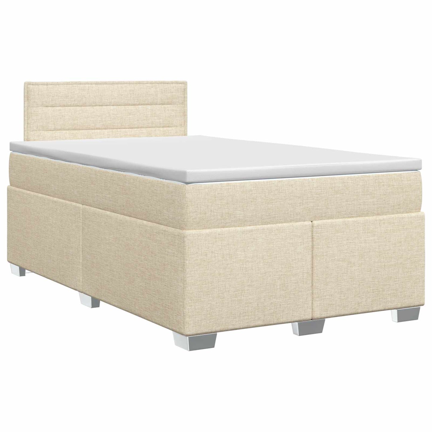 Boxspringbed met matras Crèmekleurig 120 x 190 cm Stof