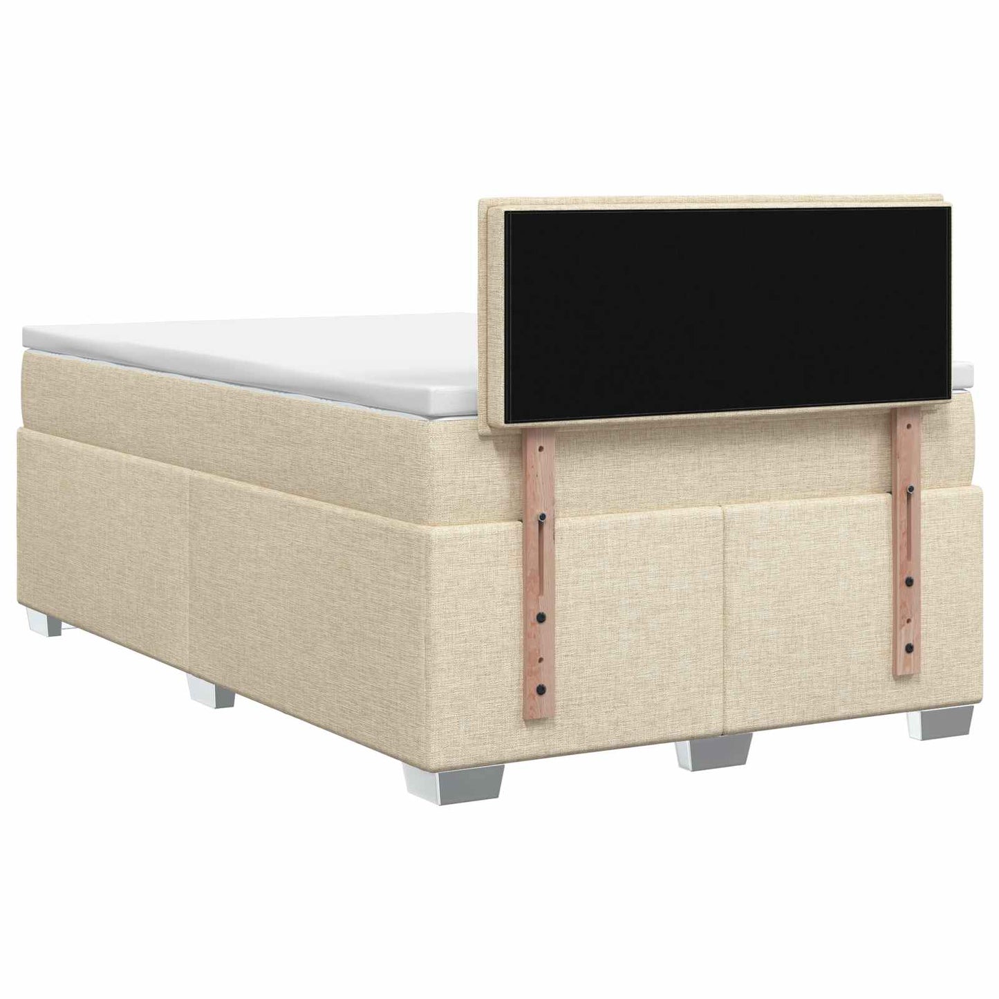 Boxspringbed met matras Crèmekleurig 120 x 190 cm Stof