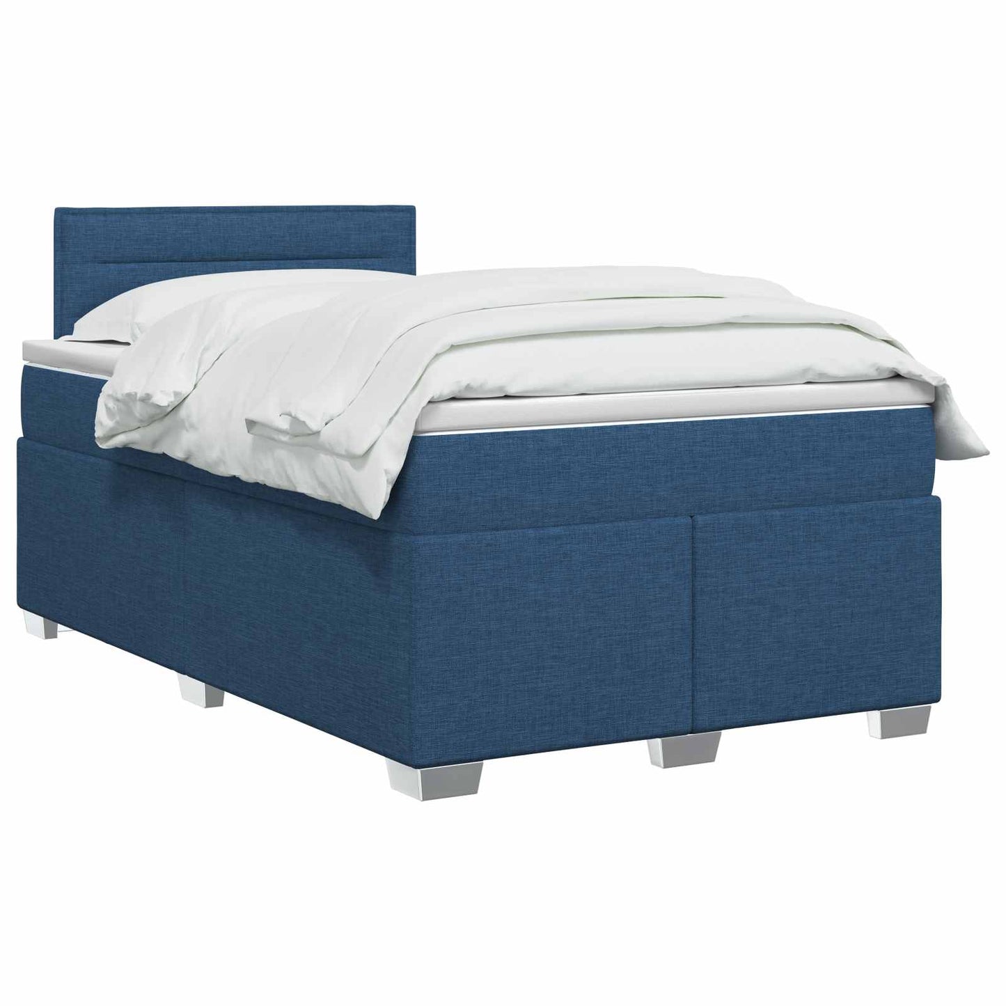 Boxspringbed met matras met hoofdeinde Blauw 120 x 190 cm Stof