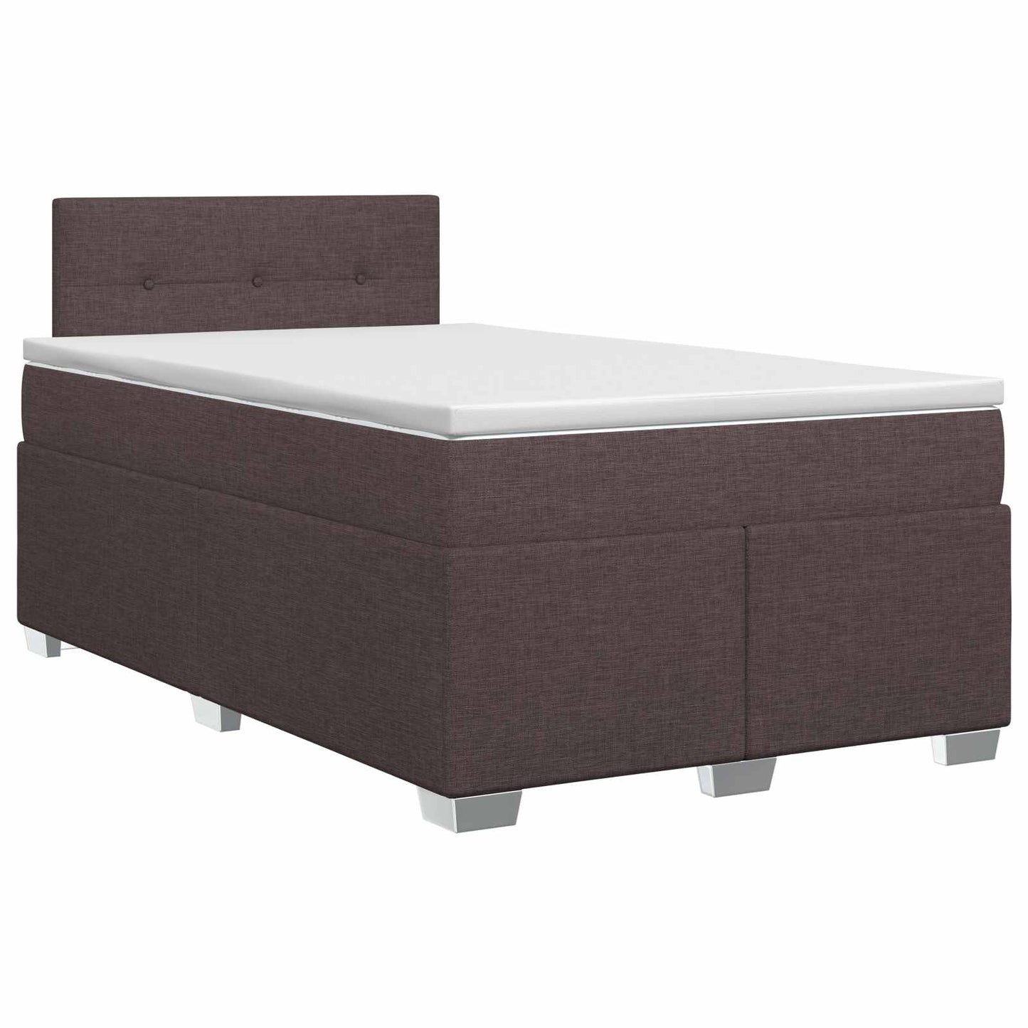 Boxspringbed met matras Donkerbruin 120 x 190 cm Stof