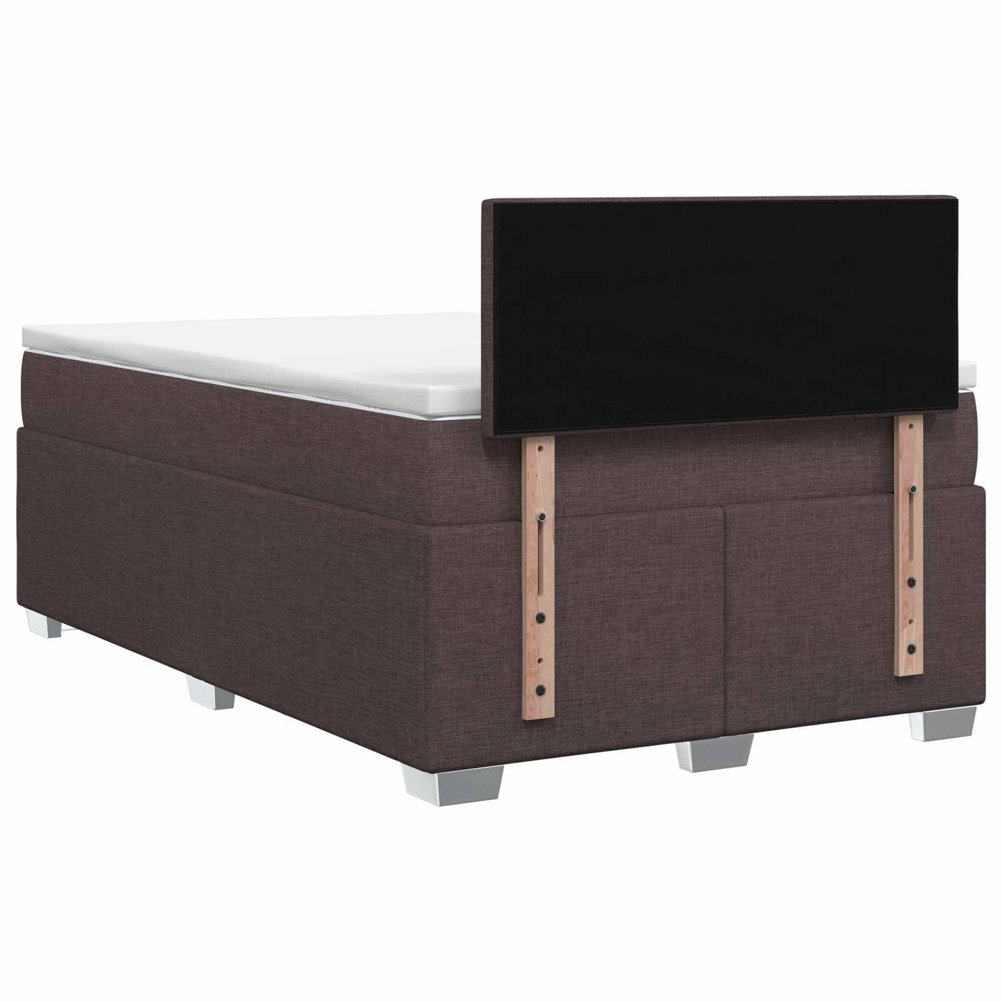 Boxspringbed met matras Donkerbruin 120 x 190 cm Stof