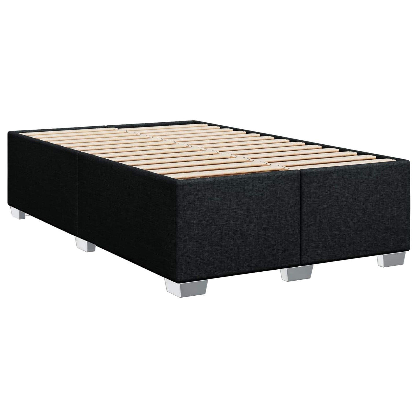 Boxspringbed met matras met hoofdeinde Zwart 120 x 190 cm Stof