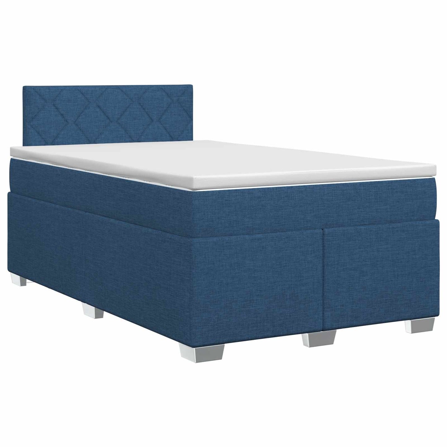 Boxspringbed met matras met hoofdeinde Blauw 120 x 190 cm Stof