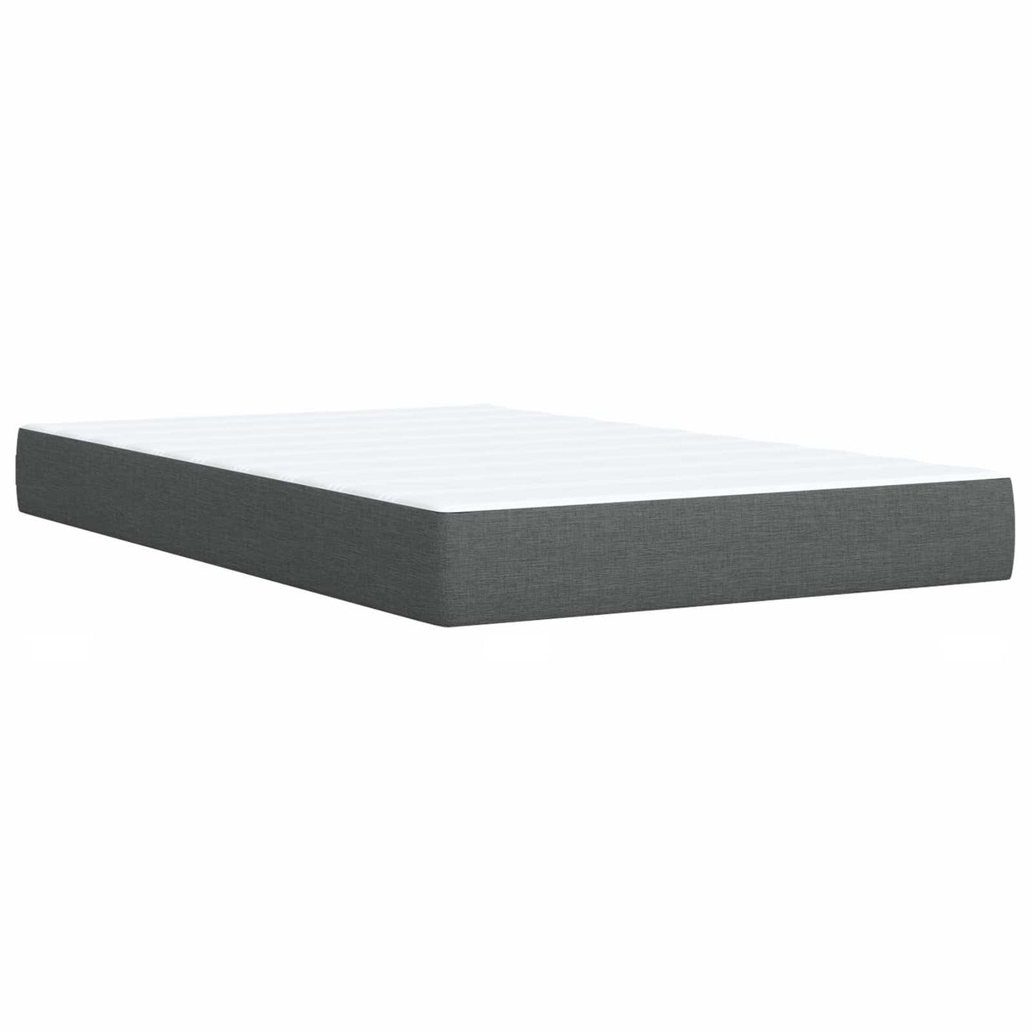 Boxspringbed met matras Donkergrijs 120 x 200 cm Stof