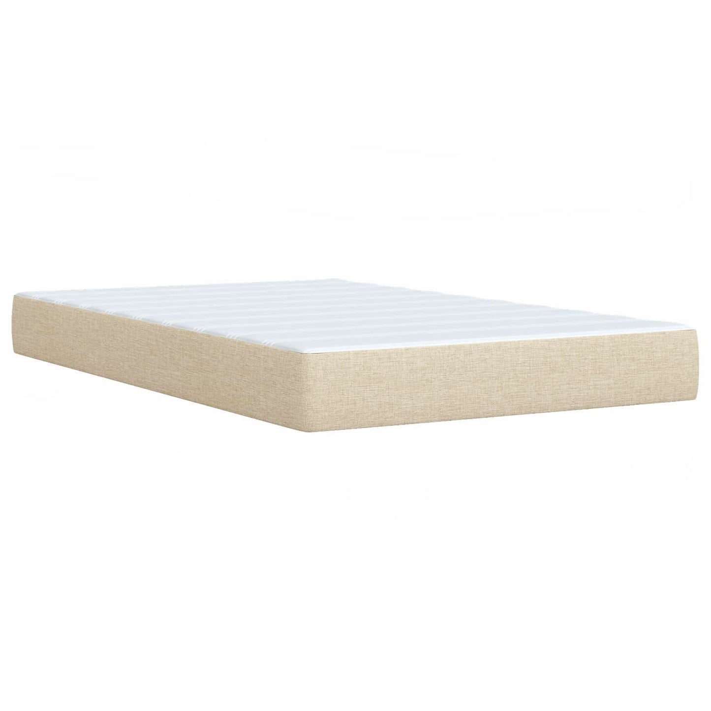 Boxspringbed met matras Crèmekleurig 120 x 200 cm Stof