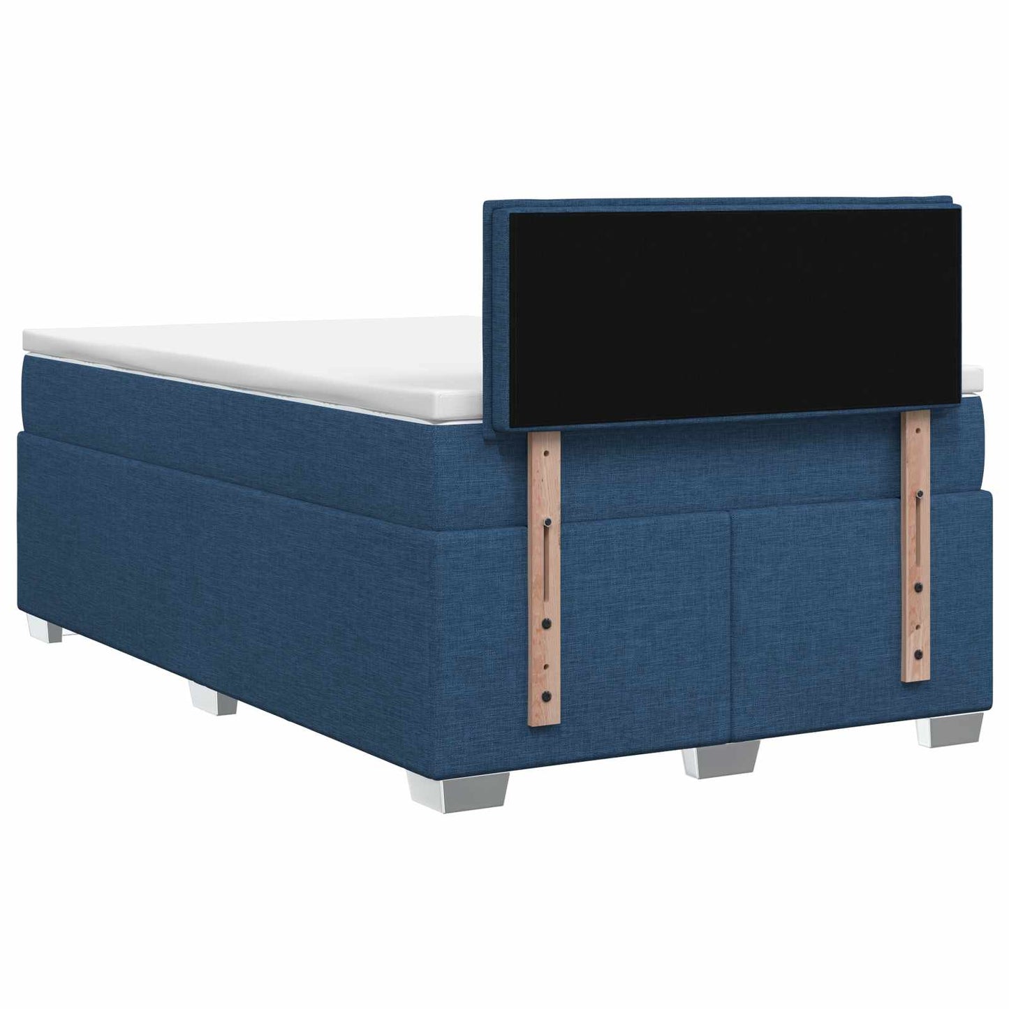 Boxspringbed met matras met hoofdeinde Blauw 120 x 200 cm Stof