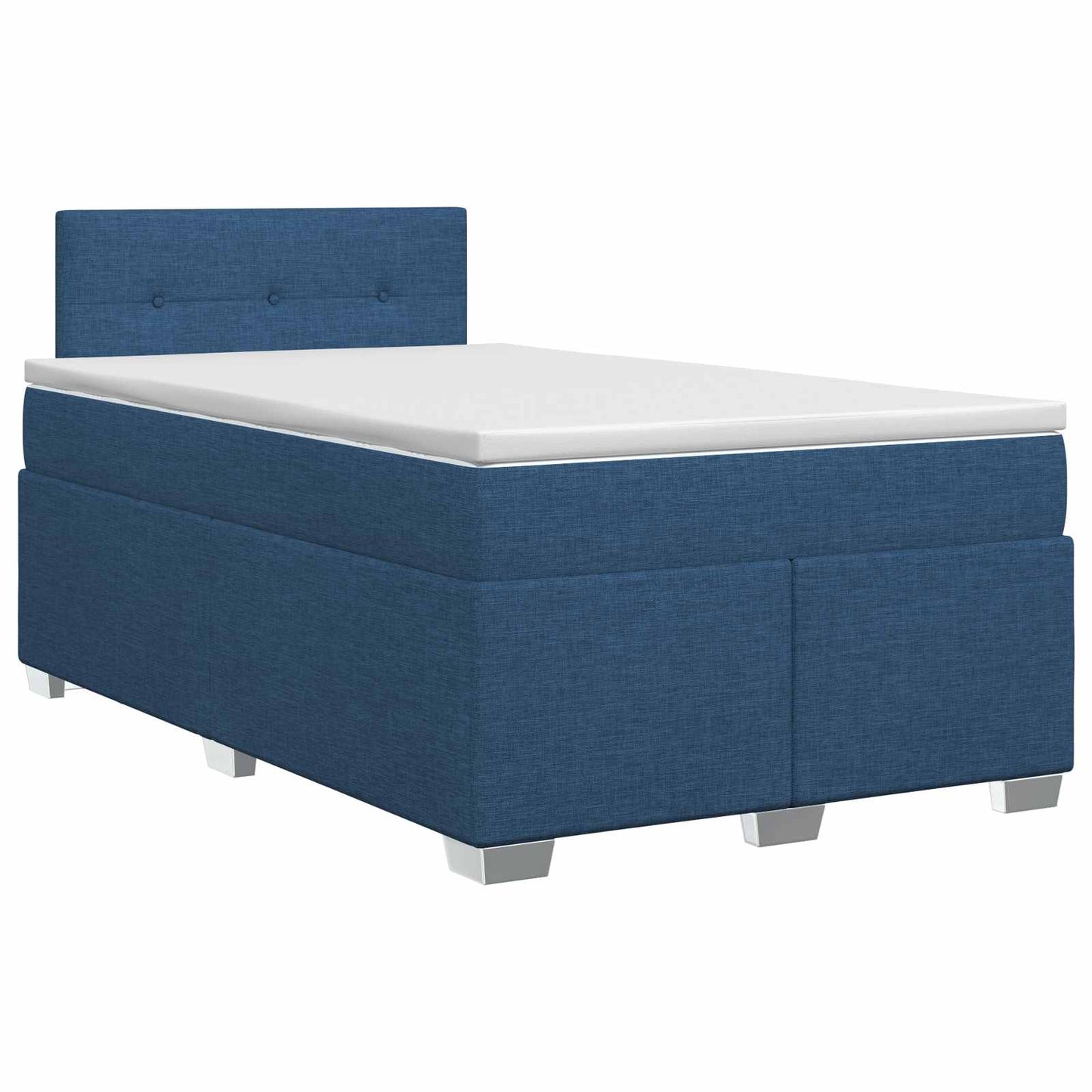 Boxspringbed met matras met hoofdeinde Blauw 120 x 200 cm Stof