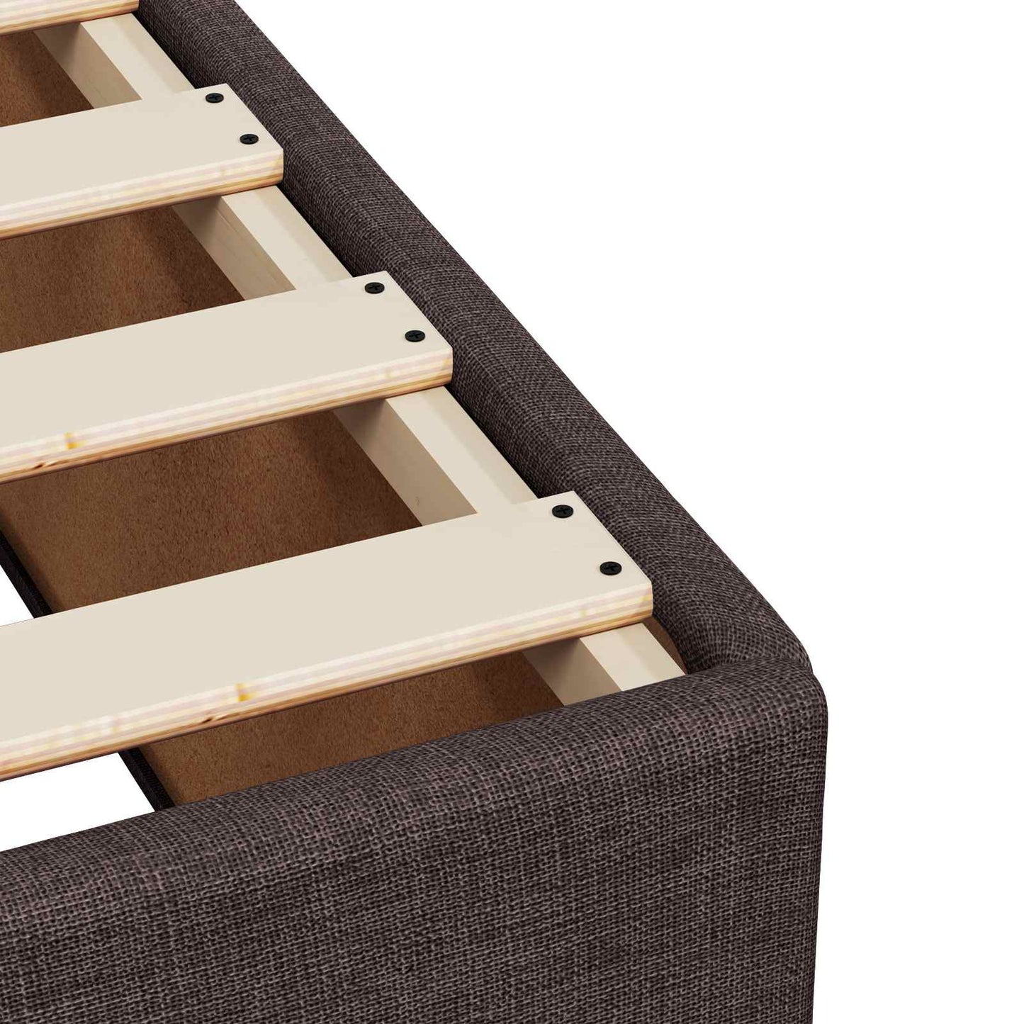 Boxspringbed met matras Donkerbruin 120 x 200 cm Stof