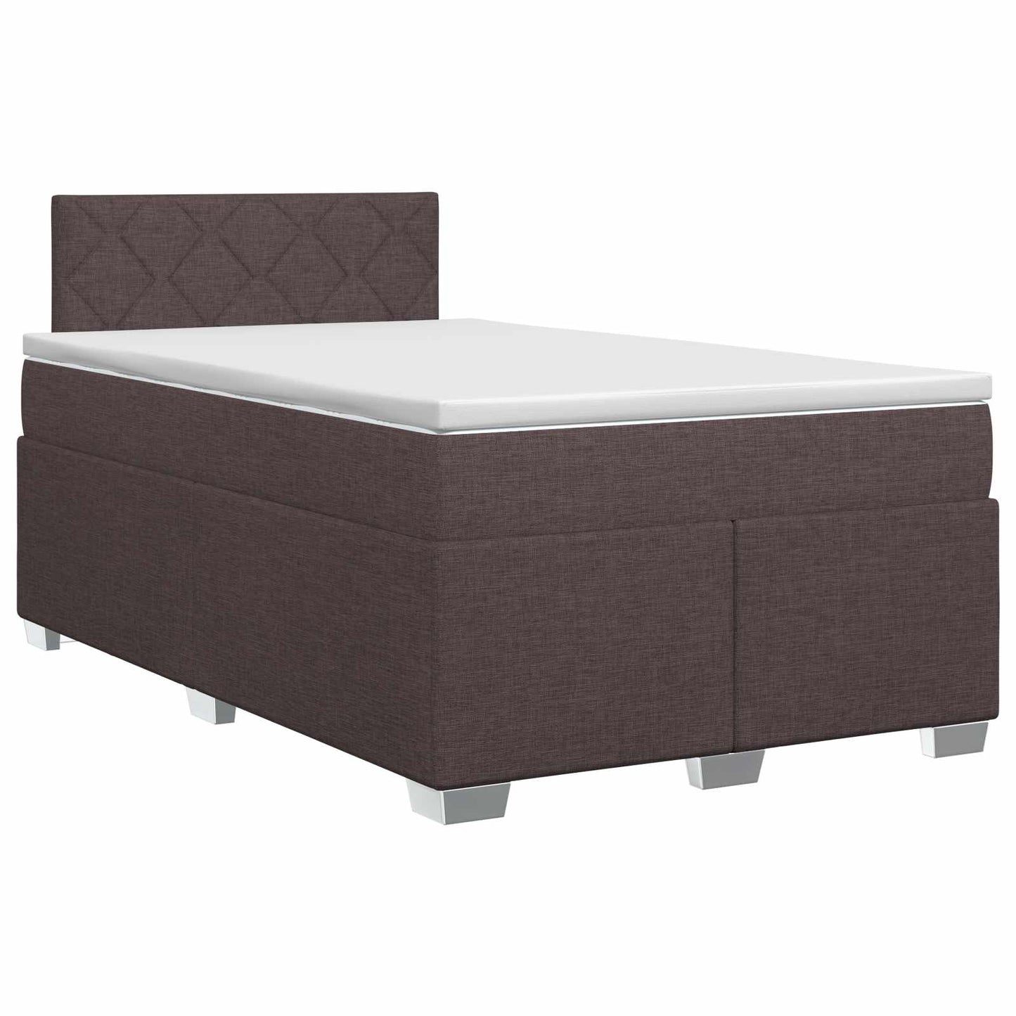 Boxspringbed met matras Donkerbruin 120 x 200 cm Stof