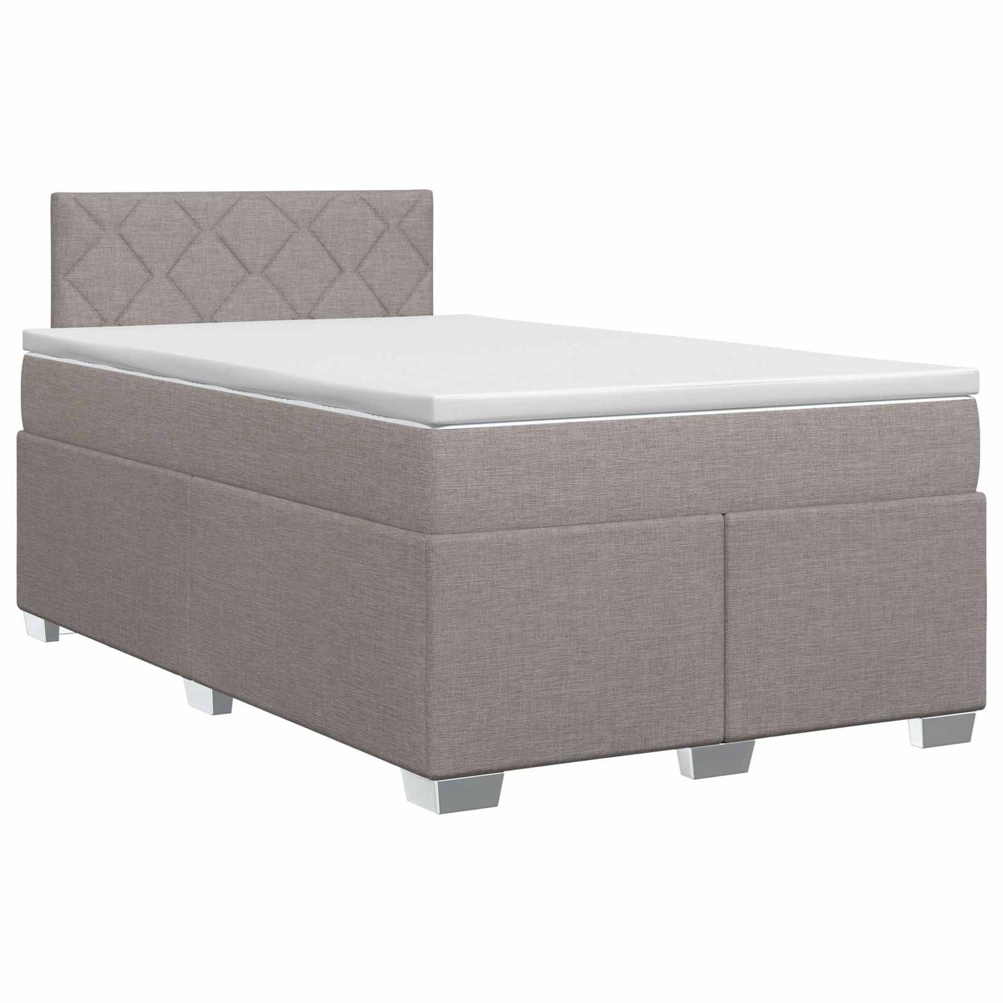 Boxspringbed met matras met hoofdeinde Taupe 120 x 200 cm Stof