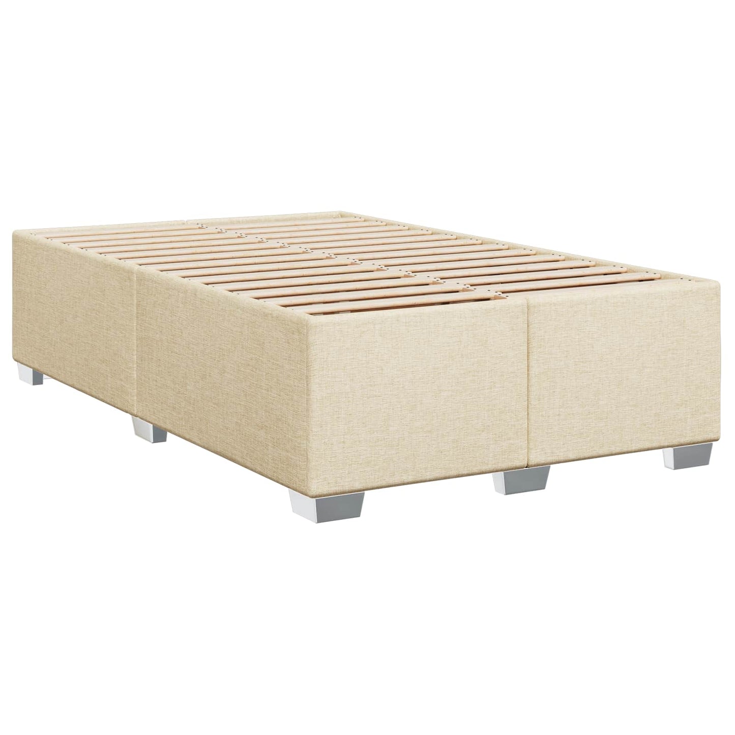 Boxspringbed met matras Crèmekleurig 120 x 200 cm Stof