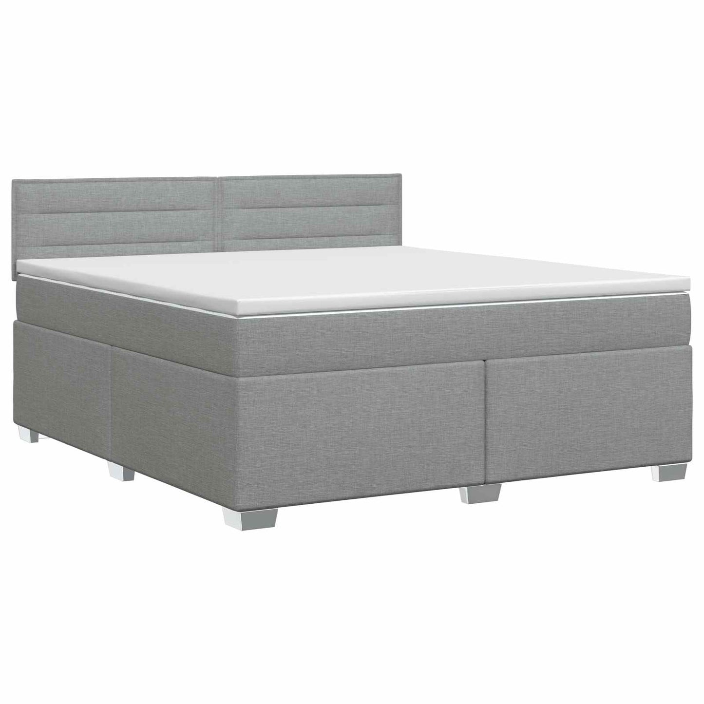 Boxspringbed met matras Lichtgrijs 140 x 190 cm Stof