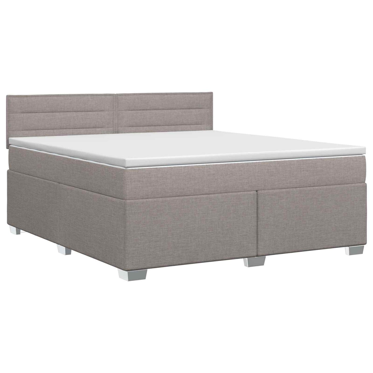 Boxspringbed met matras met hoofdeinde Taupe 140 x 190 cm Stof