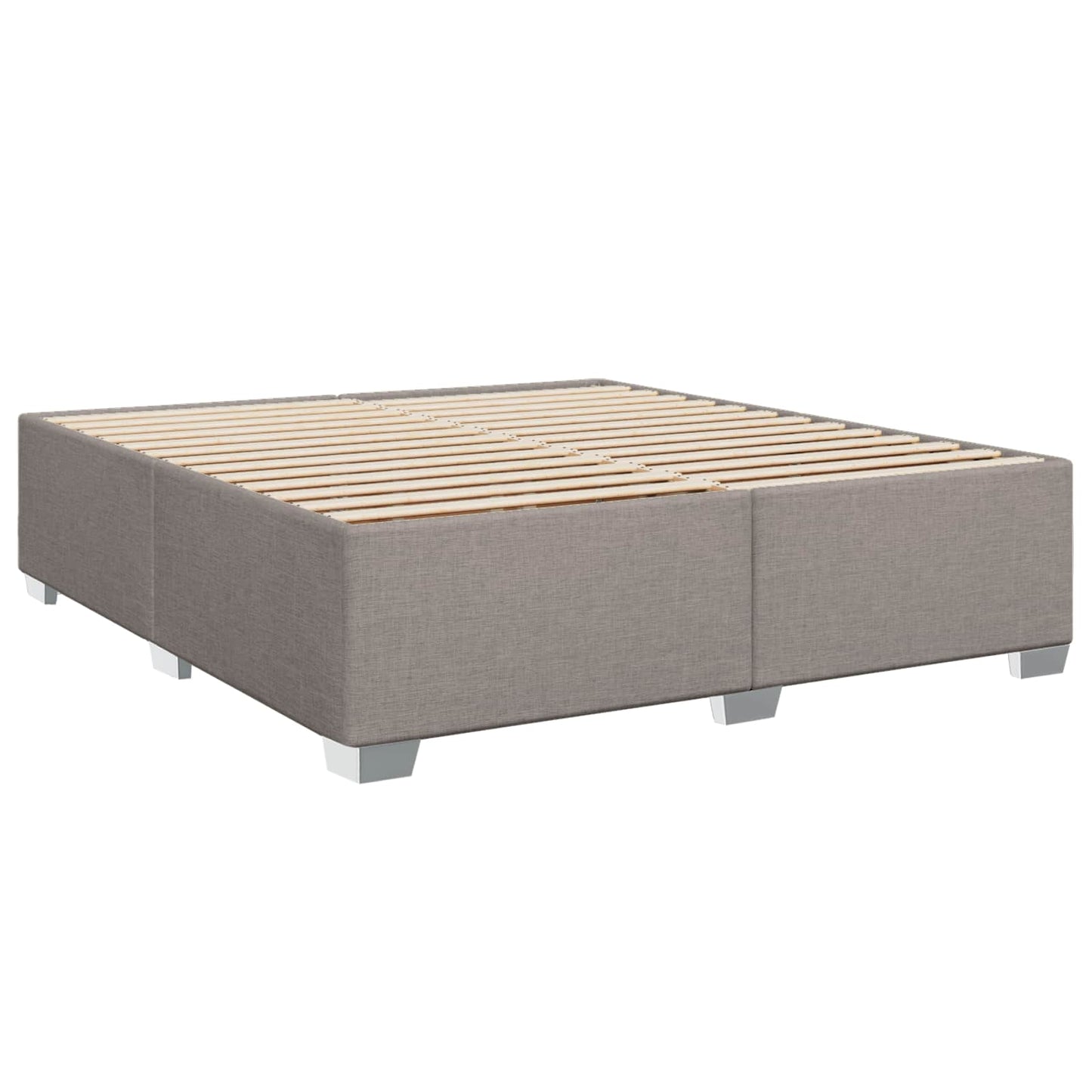 Boxspringbed met matras met hoofdeinde Taupe 140 x 190 cm Stof