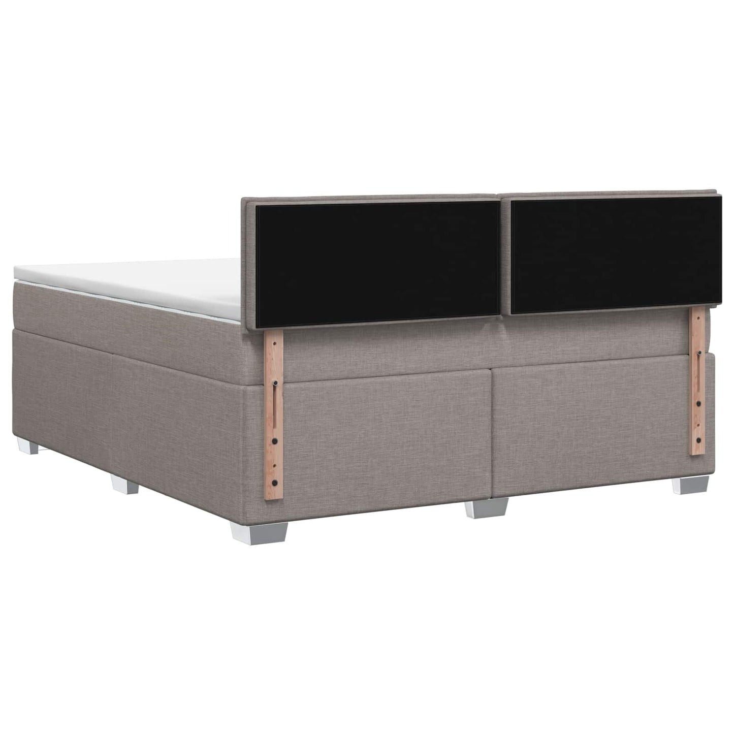 Boxspringbed met matras met hoofdeinde Taupe 140 x 190 cm Stof