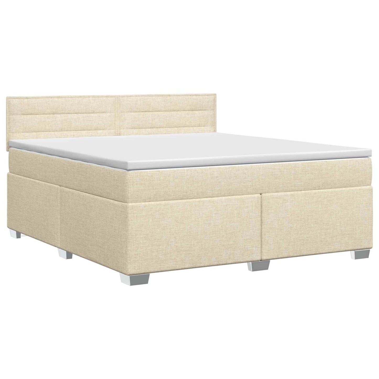 Boxspringbed met matras Crèmekleurig 140 x 190 cm Stof