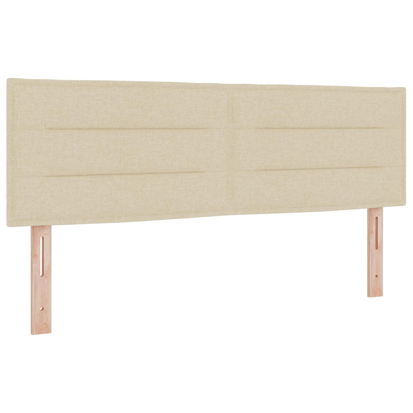 Boxspringbed met matras Crèmekleurig 140 x 190 cm Stof