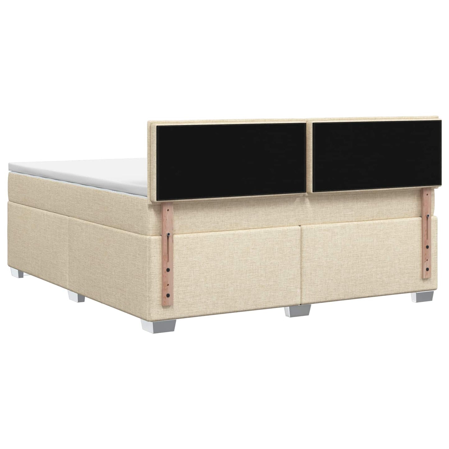 Boxspringbed met matras Crèmekleurig 140 x 190 cm Stof