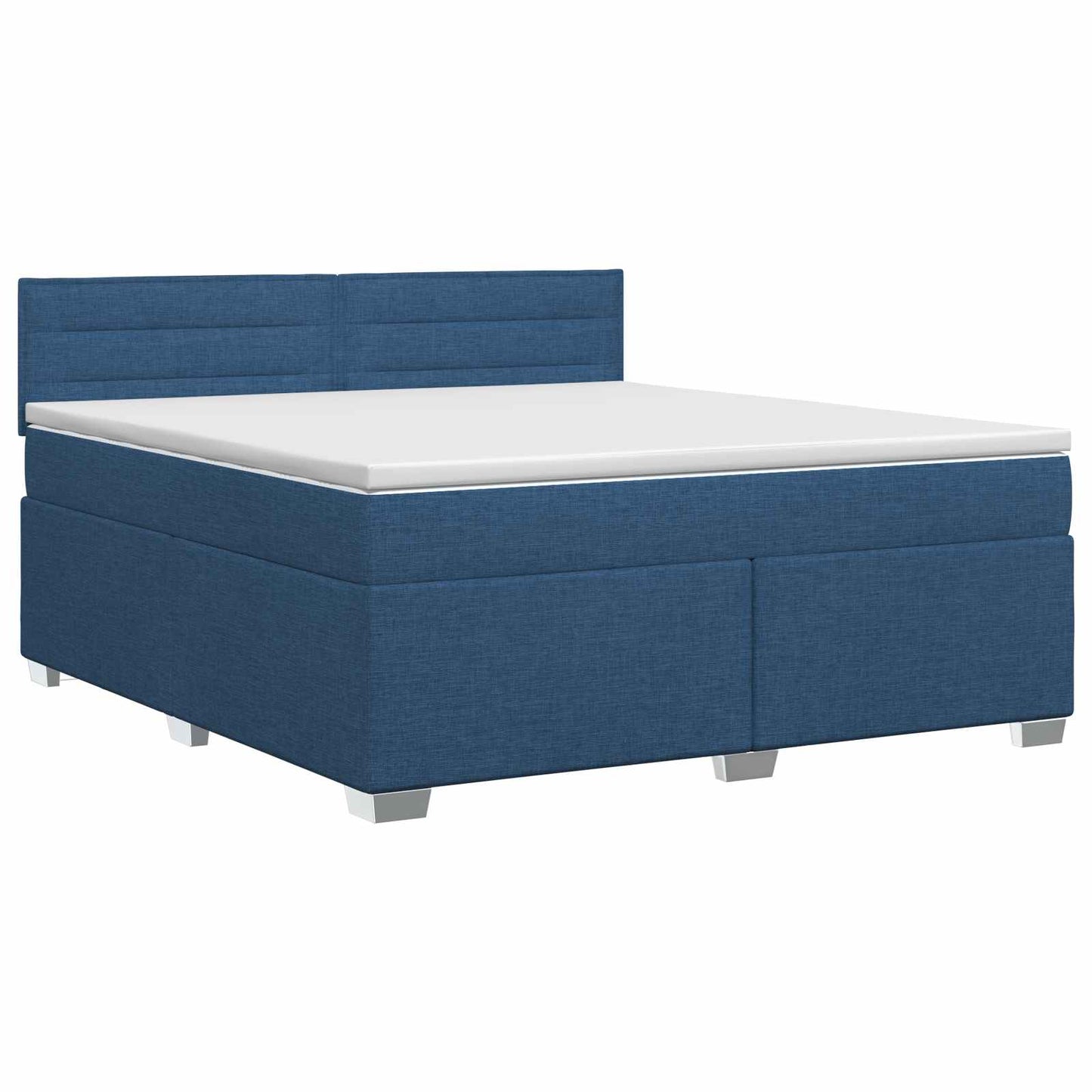 Boxspringbed met matras met hoofdeinde Blauw 140 x 190 cm Stof