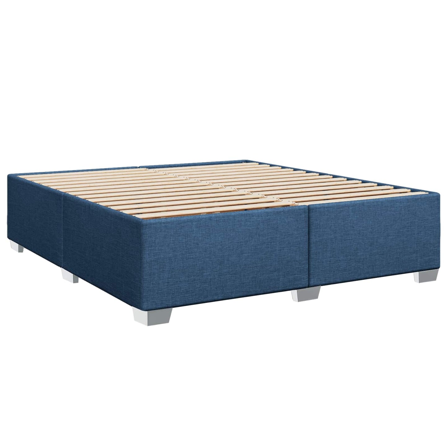 Boxspringbed met matras met hoofdeinde Blauw 140 x 190 cm Stof