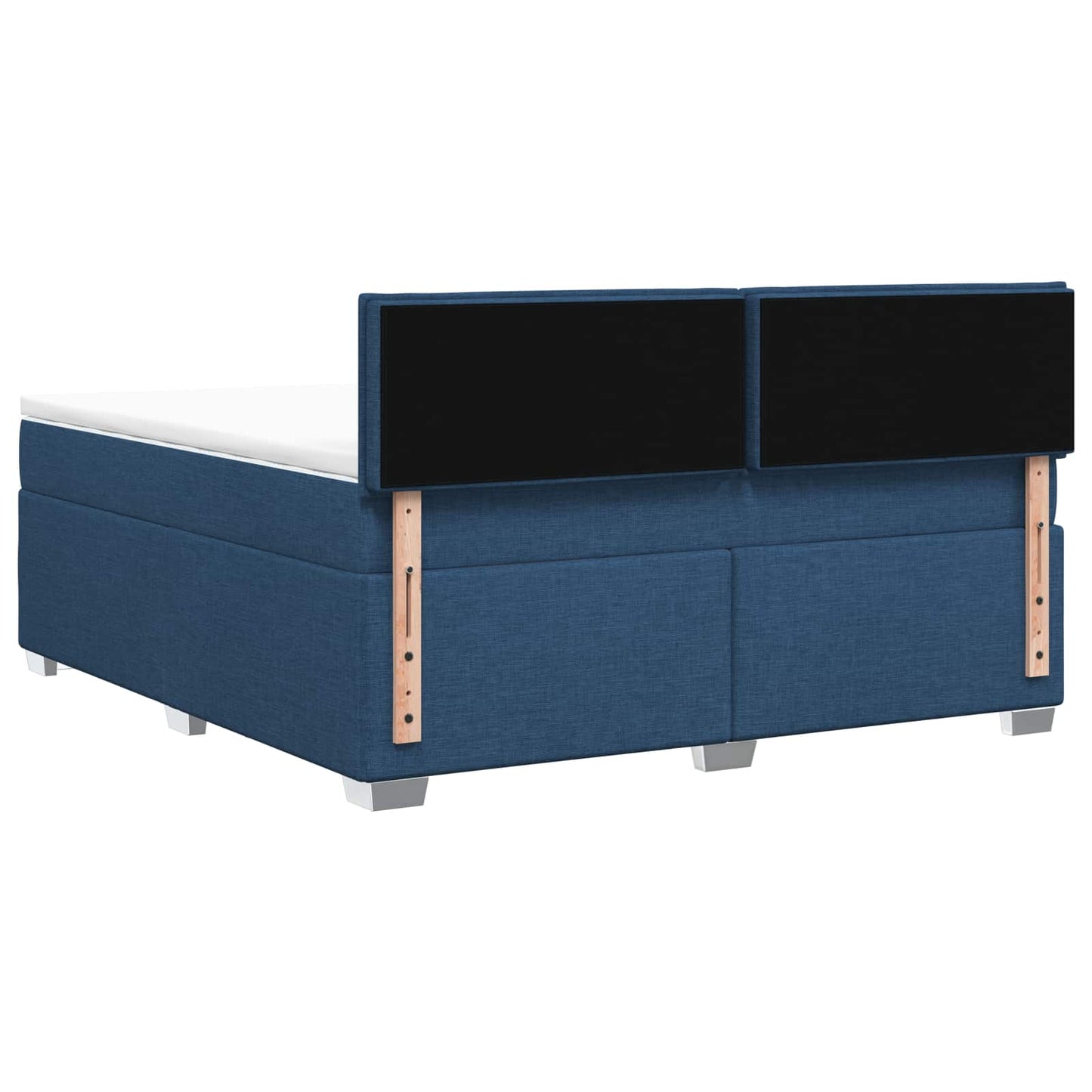 Boxspringbed met matras met hoofdeinde Blauw 140 x 190 cm Stof