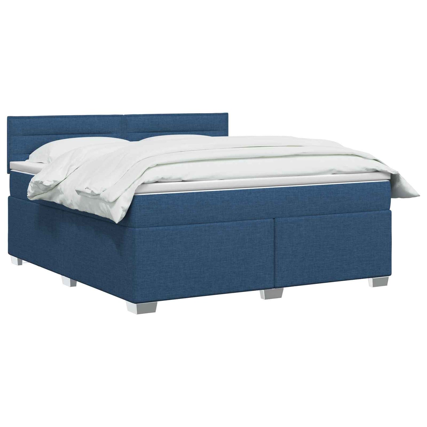 Boxspringbed met matras met hoofdeinde Blauw 140 x 190 cm Stof
