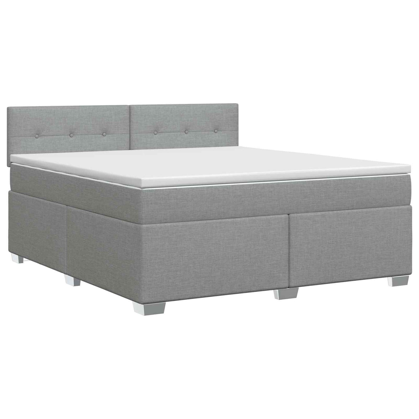 Boxspringbed met matras Lichtgrijs 140 x 190 cm Stof