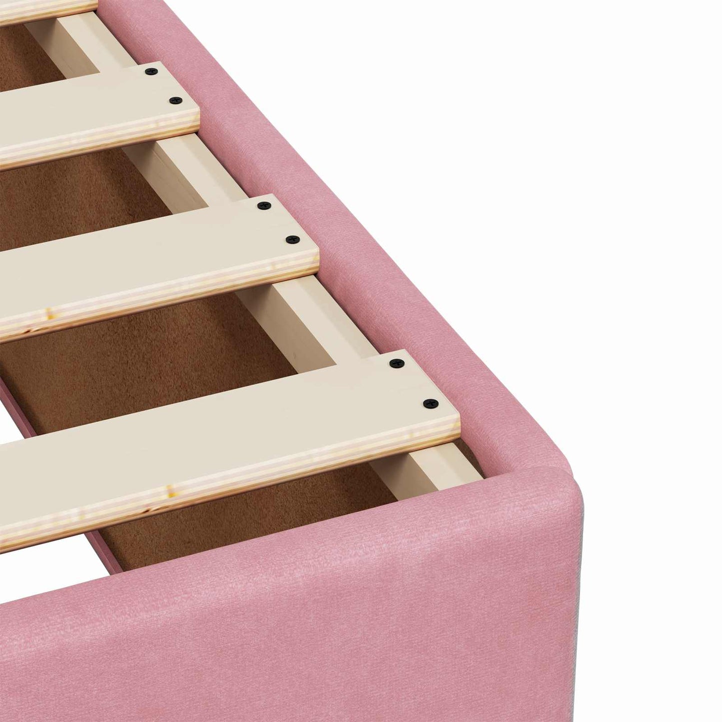 Boxspringbed met matras met hoofdeinde Roze 90 x 190 cm Fluweel
