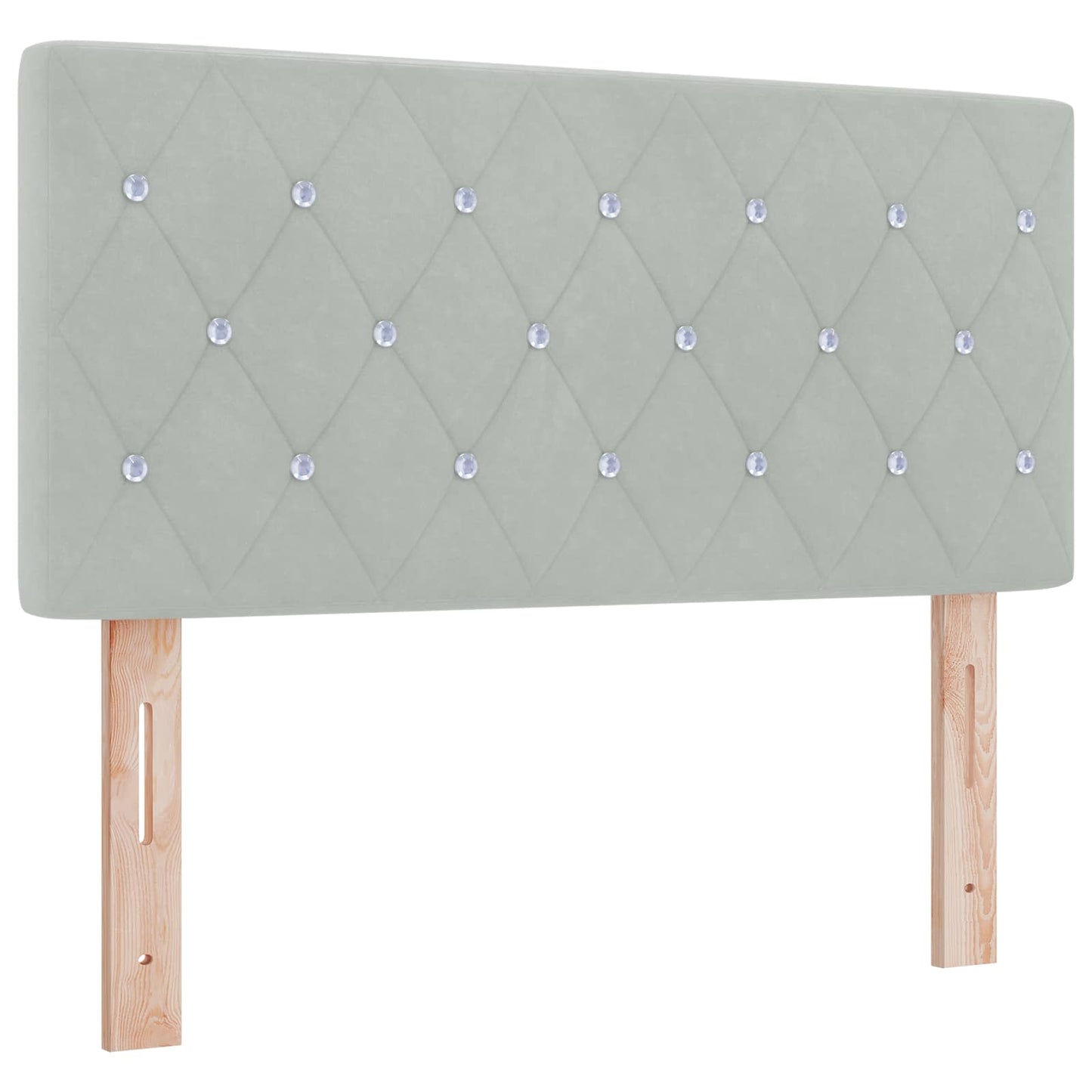Boxspringbed met matras Lichtgrijs 120 x 200 cm Fluweel