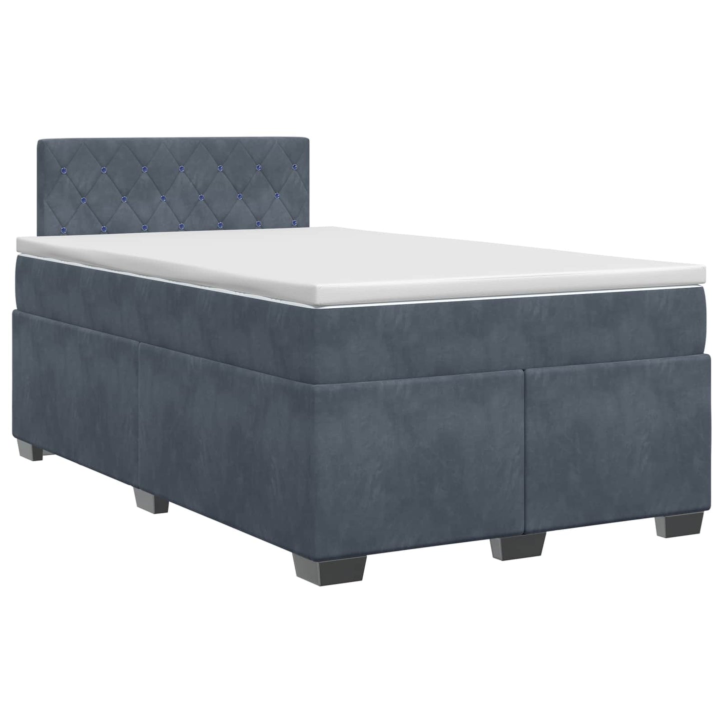 Boxspringbed met matras Donkergrijs 120 x 200 cm Fluweel