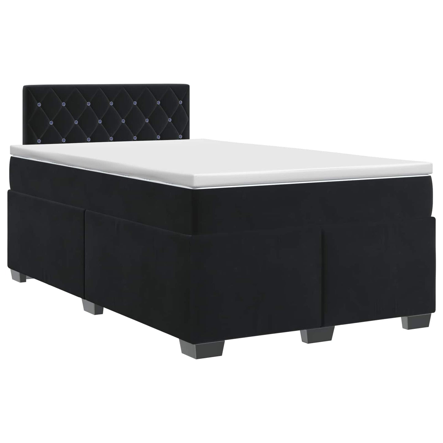 Boxspringbed met matras Zwart 120 x 200 cm Fluweel
