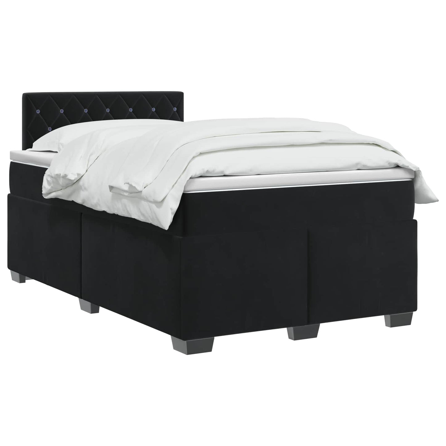 Boxspringbed met matras Zwart 120 x 200 cm Fluweel
