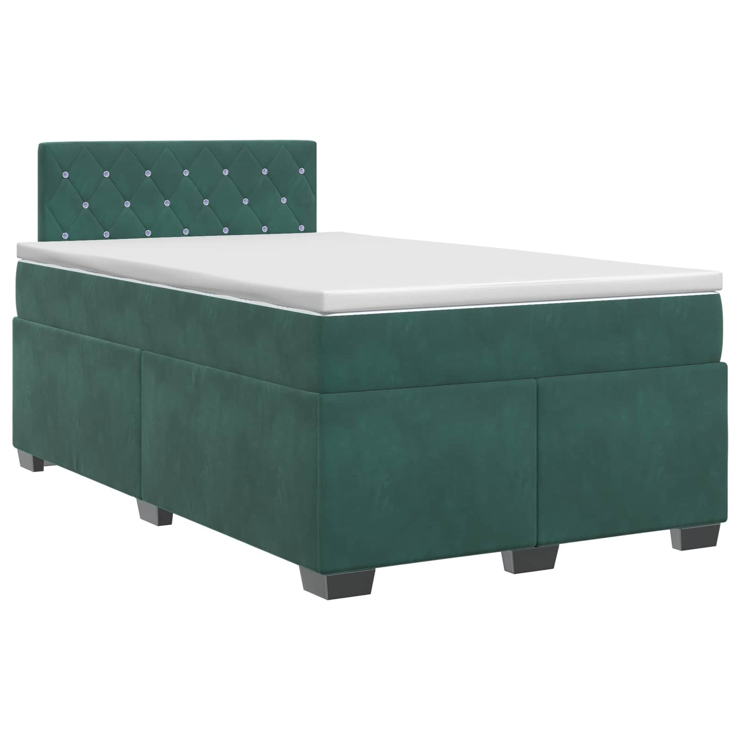 Boxspringbed met matras Donkergroen 120 x 200 cm Fluweel