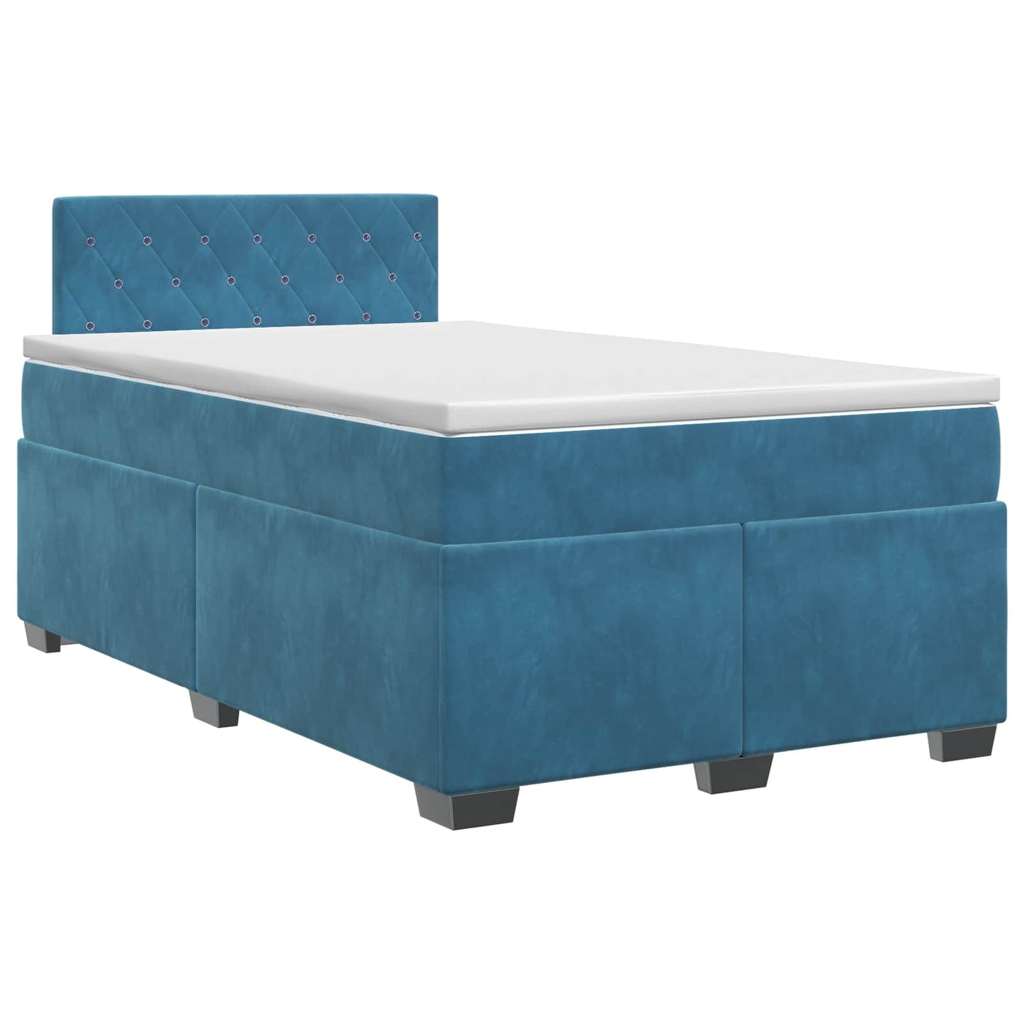 Boxspringbed met matras Donkerblauw 120 x 200 cm Fluweel