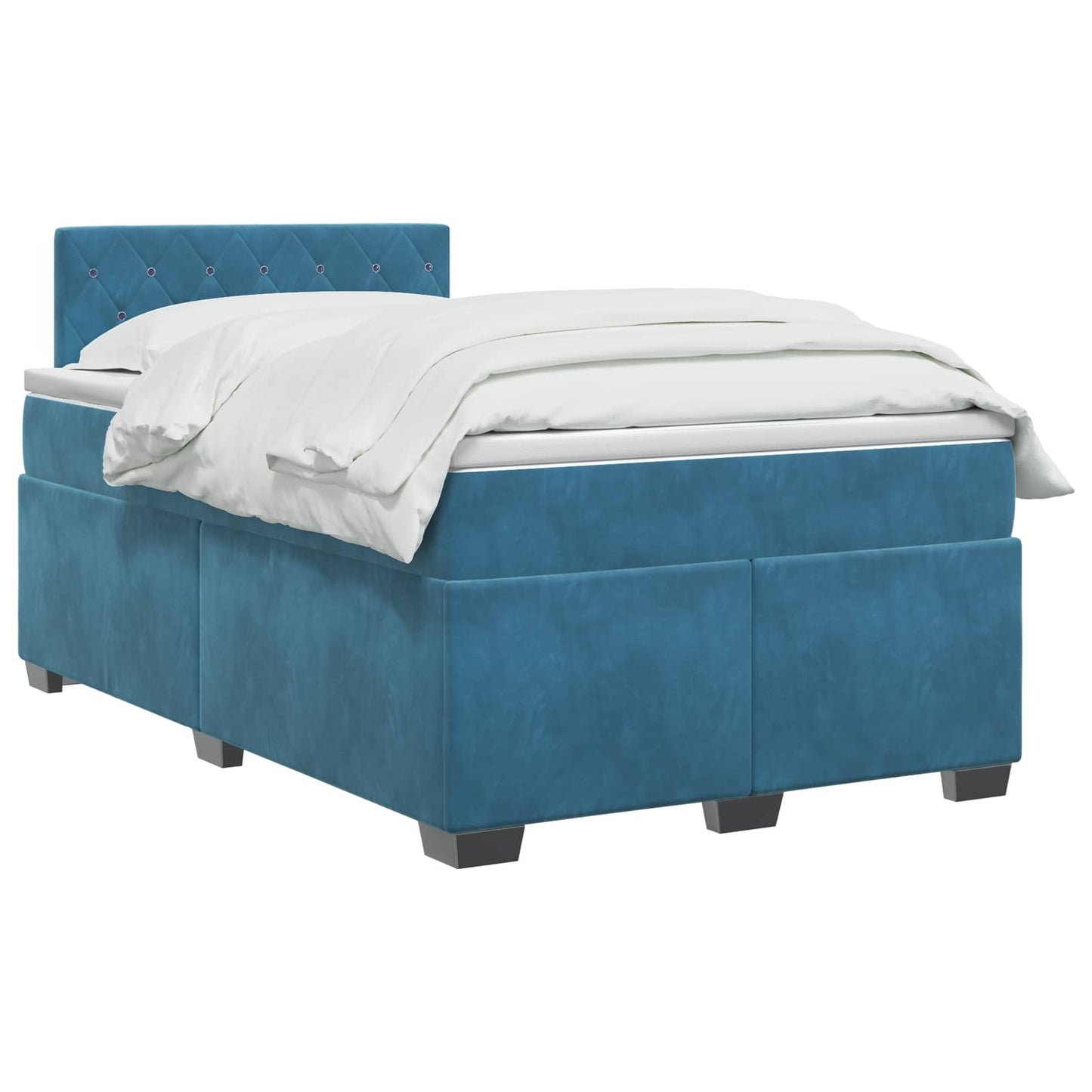 Boxspringbed met matras Donkerblauw 120 x 200 cm Fluweel