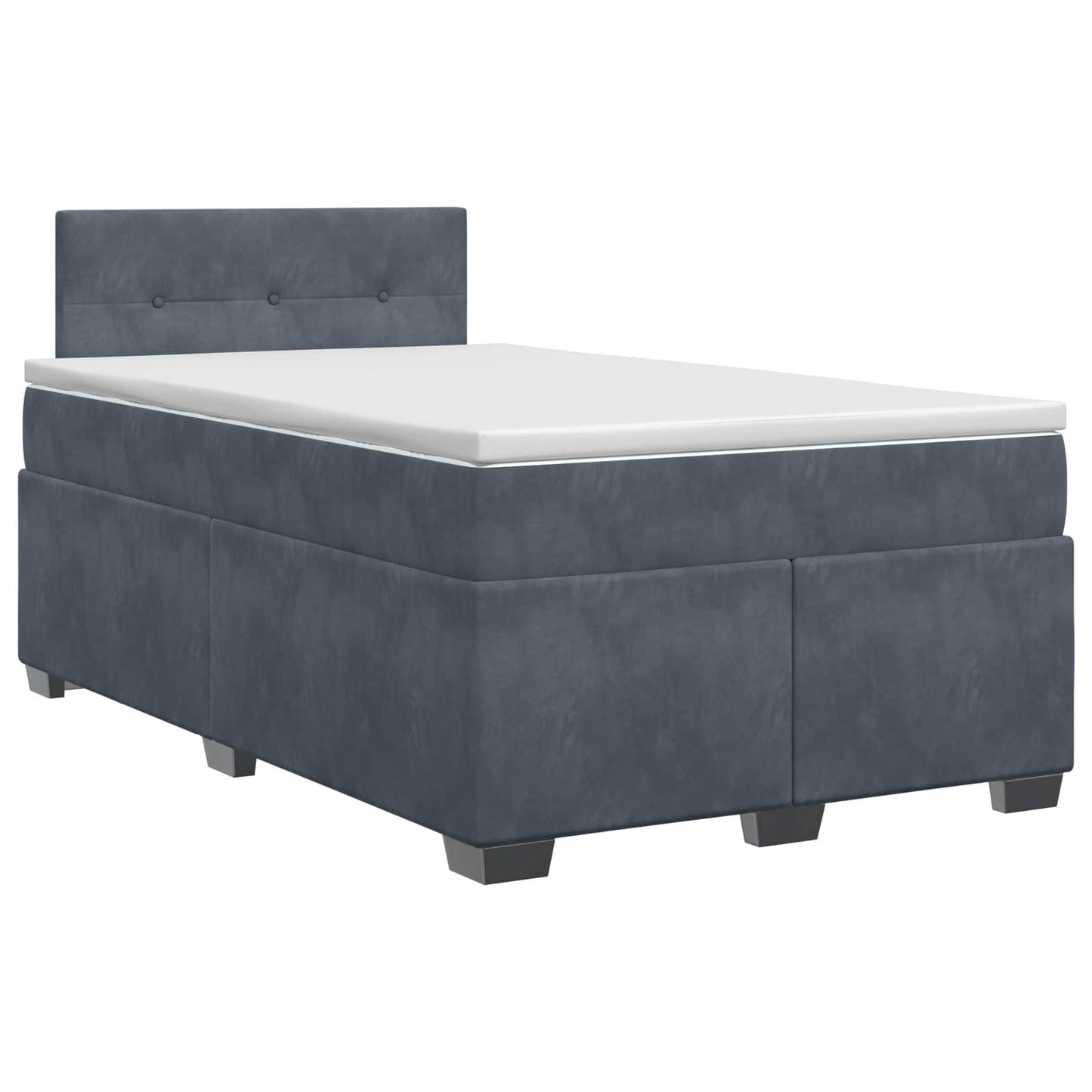 Boxspringbed met matras Donkergrijs 120 x 200 cm Fluweel