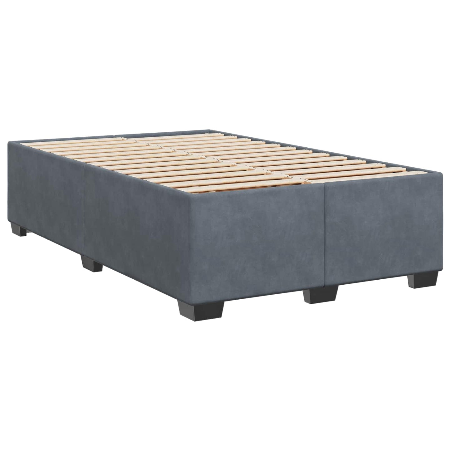 Boxspringbed met matras Donkergrijs 120 x 200 cm Fluweel