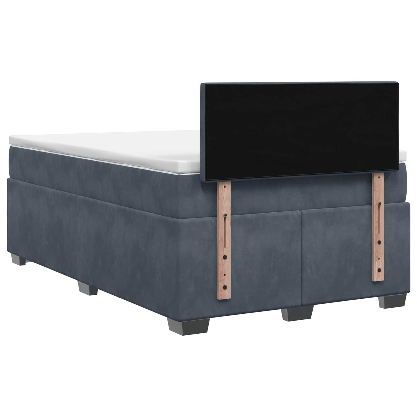 Boxspringbed met matras Donkergrijs 120 x 200 cm Fluweel