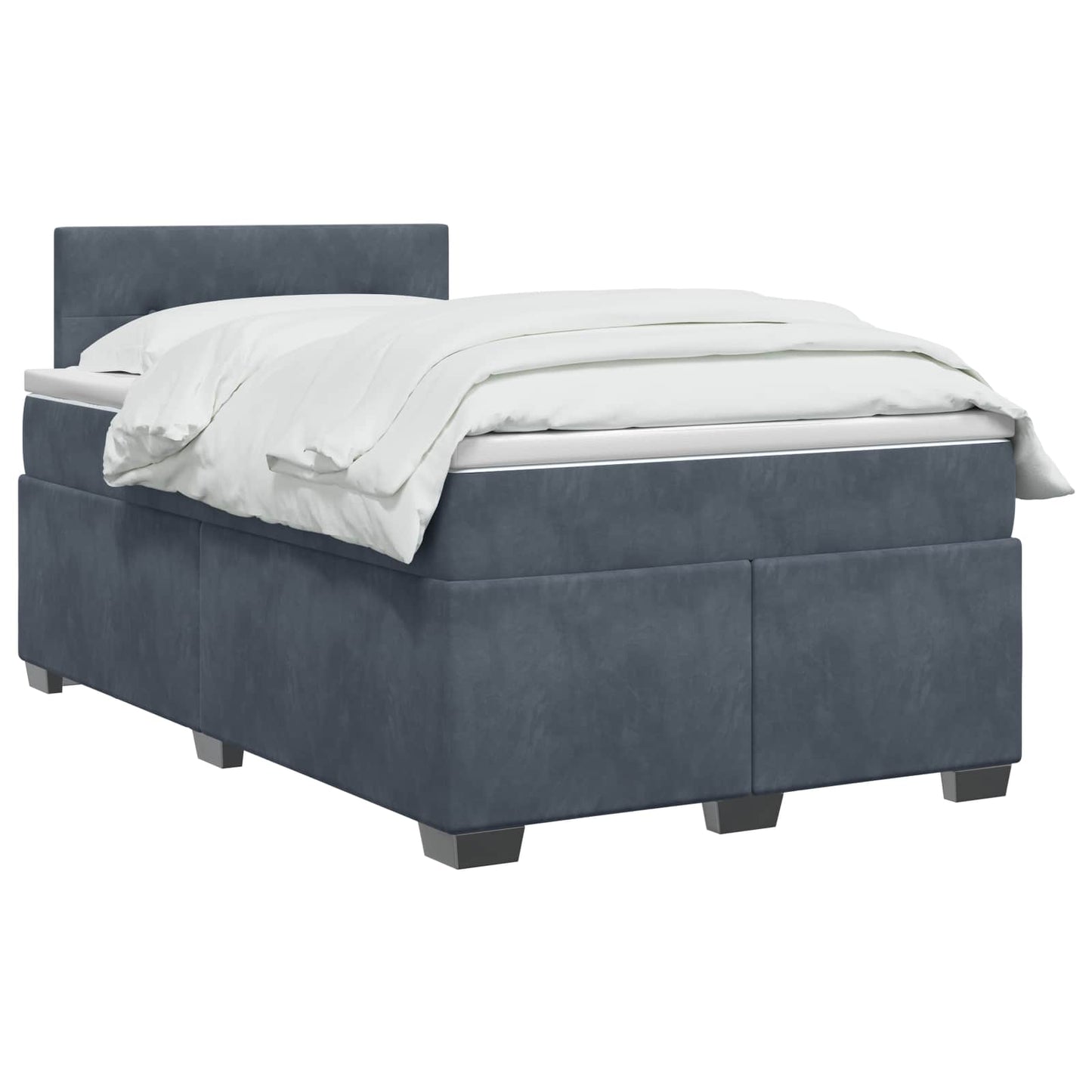 Boxspringbed met matras Donkergrijs 120 x 200 cm Fluweel