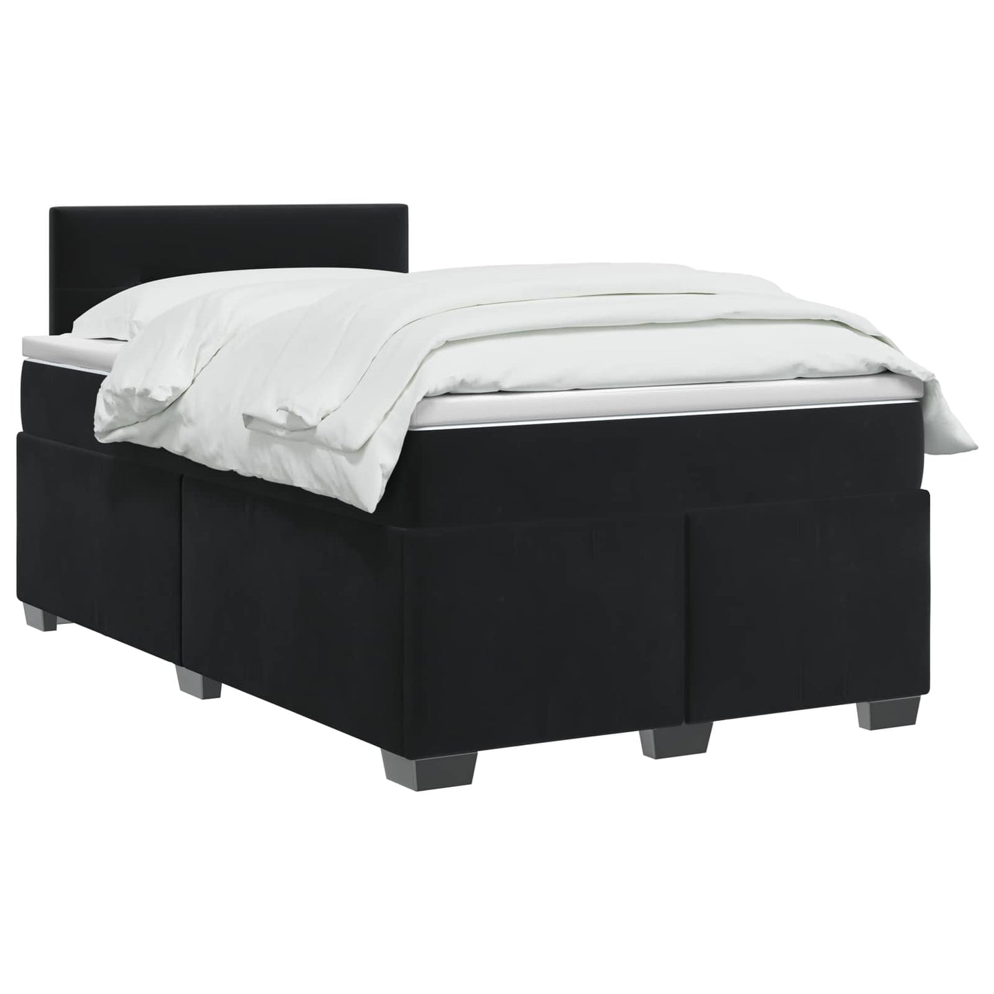 Boxspringbed met matras Zwart 120 x 200 cm Fluweel