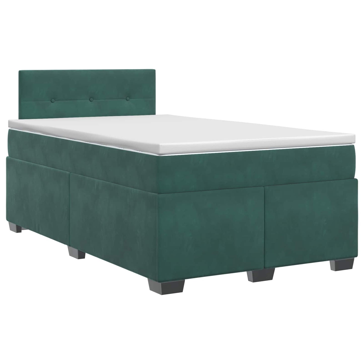 Boxspringbed met matras Donkergroen 120 x 200 cm Fluweel